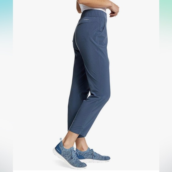 NWOT Eddie Bauer Women's Departure Ankle Pants travel pants size medium in blue - Picture 13 of 13